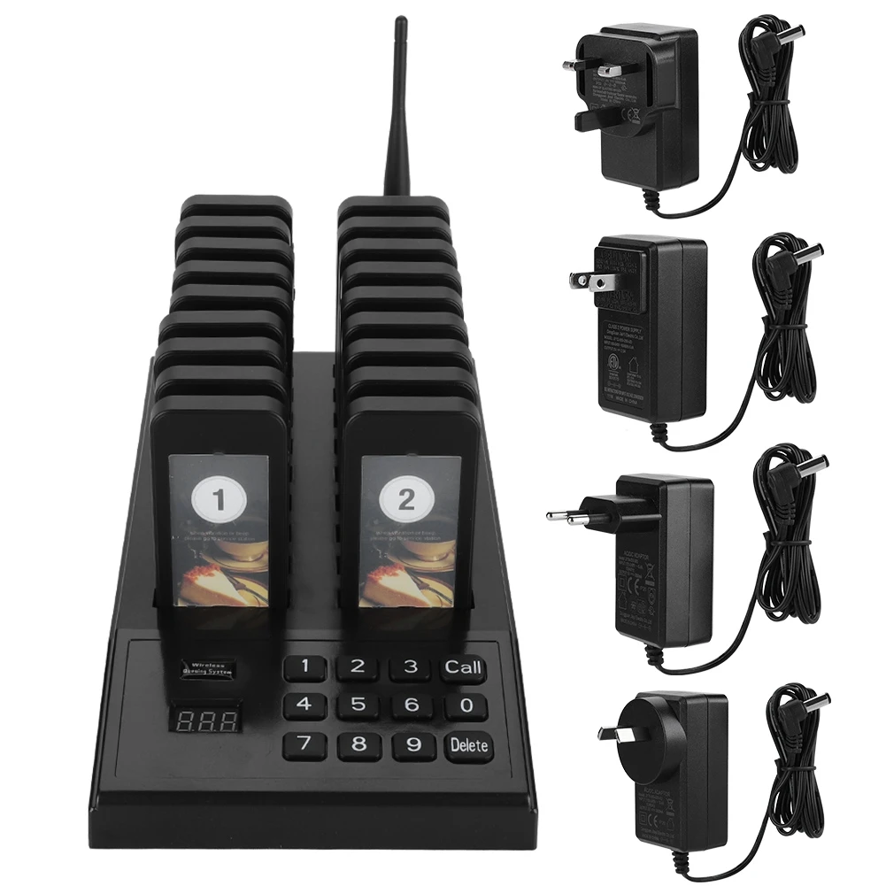 SU-666 Calling Pagers System 433.92MHz High Sensitivity 999-channel Restaurant Pager Wireless Coaster Pager Guest Paging System