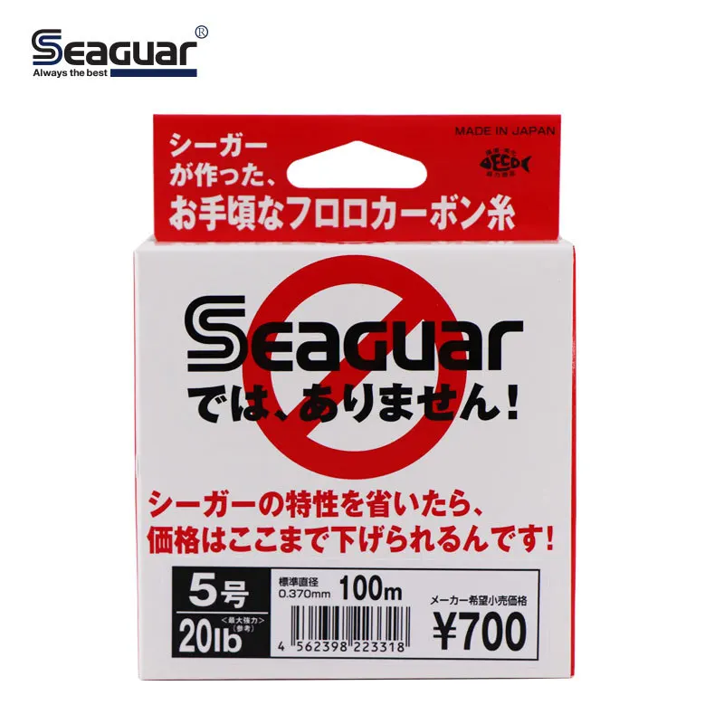 

100% Original SEAGUAR White Label Fluorocarbon Fishing Line 100M4LB-20LB Fluorocarbon Carbon Fiber Monofilament Carp Leader Line