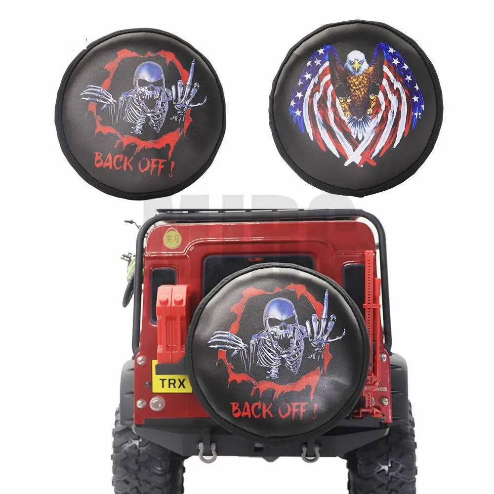 For Trax TRX4 Axial SCX10 Wraith RC4WD D90 Tamiya CC01 RC Car Decoration PU Leather Spare Tire Cover for 1/10 RC Crawler