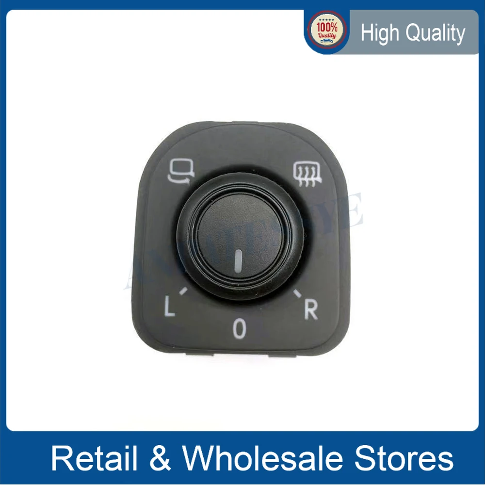 1K0 959 565M Mirror Adjust Switch Knob Fold With Heating For Golf Jetta Passat Tiguan CC 1K0959565M