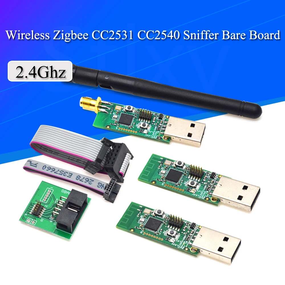 Wireless Zigbee CC2531 CC2540 Sniffer Bare Board Packet Protocol Analyzer Module USB Interface Dongle Capture Packet Module