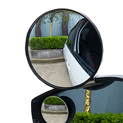 Car Adjustable Blind Spot Mirror Rearview Truck Side Convex Wide Angle large Round Mirror School Bus Large Field View Accessorie