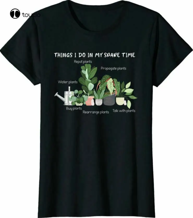 Womens Things I Do In My Spare Time Houseplants Plant Lovers T-Shirt - Hot New