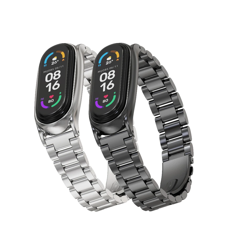 Cinturino per Mi Band 6 5 4 3 cinturino in metallo per Xiaomi Mi Band 5 cinturino Smartwatch bracciale su Miband 4 Correa NFC sostituzione