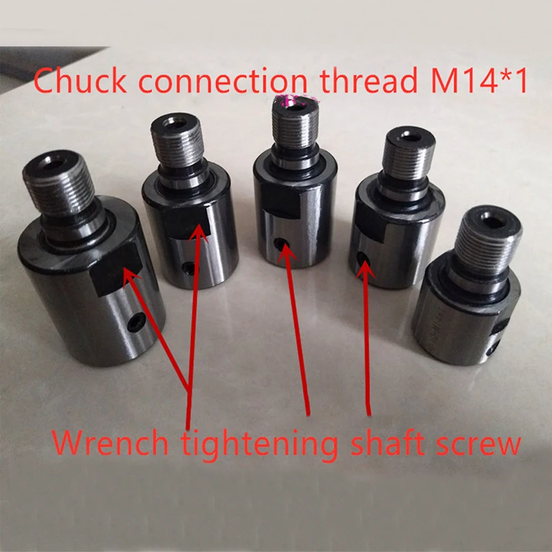 

Electric Drill Chuck Connecting Rod 8/10/12/19mm Stainless Steel M14*1 Thread for K01-50/63 K02-50/63 Mini Lathe Chuck CNC Parts