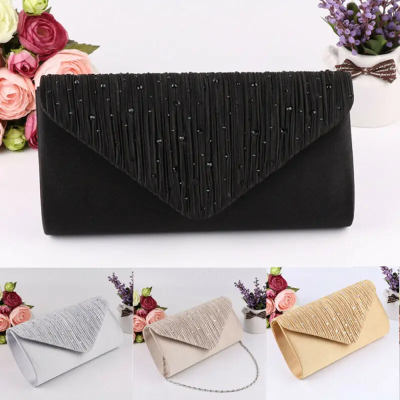 Glitter Carteira Saco de Embreagem para Mulheres, Senhoras Borla, Evening Wedding Handbag, Party Prom, Coin Purse Chain