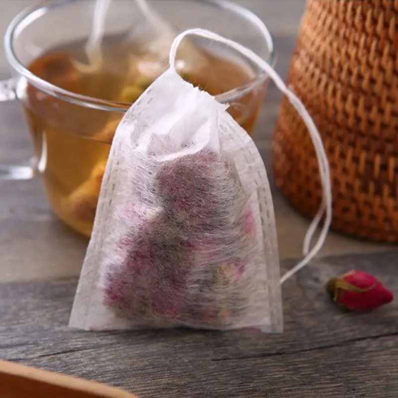 

500pcs/lot Corn Fiber Empty Tea bags Teabags food grade PLA Biodegraded Tea Filters
