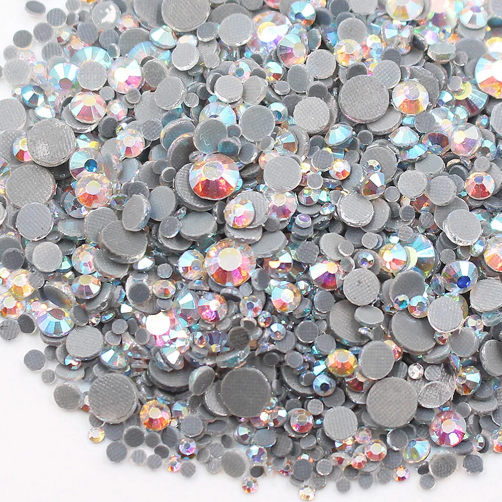 288pcs-1440pcs hotfix rhinestones Adhesive flatback Fabric decorate stones Gems shine crystals strass beads Iron On Rhinestones