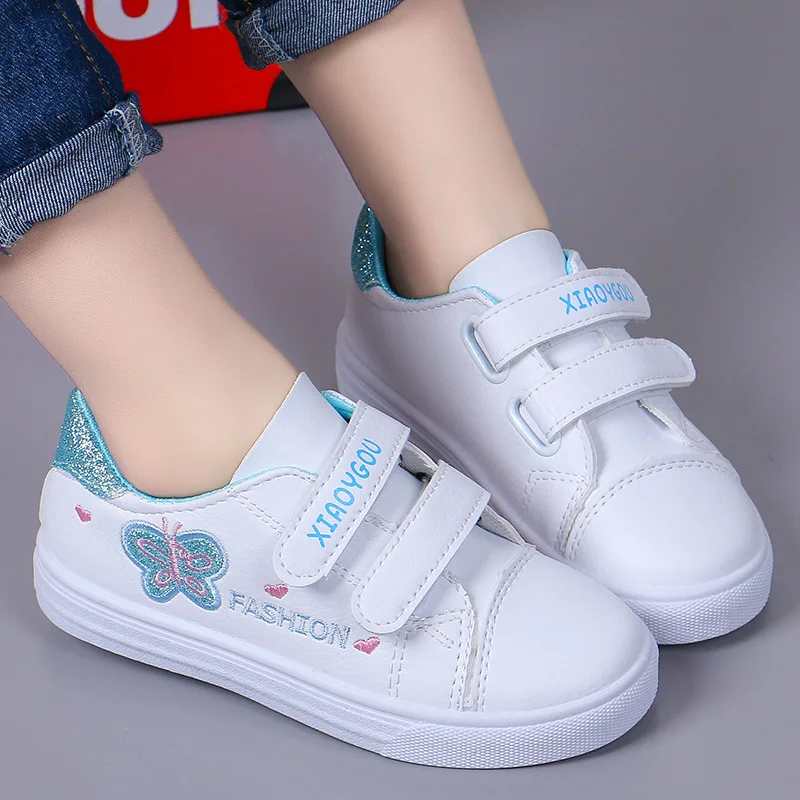 Cartoon print Kid Shoes Girls White Sport Shoes Breathable Student Children Casual Shoes 5 6 7 8 9 10 11 12 13 14Years Old Kids