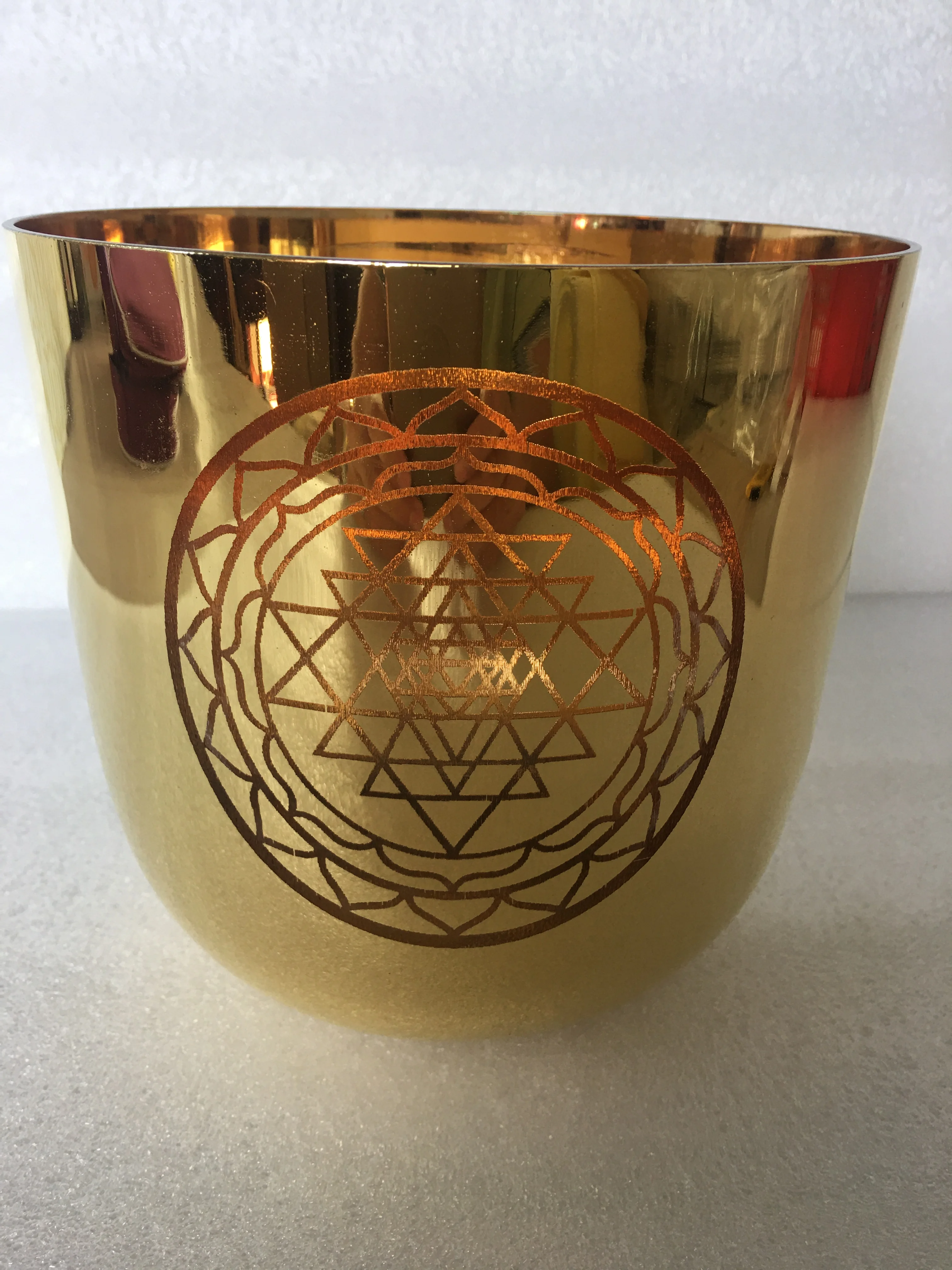 3th octave B note 24K gold bowl with engraving 432Hz ,perfect pitch