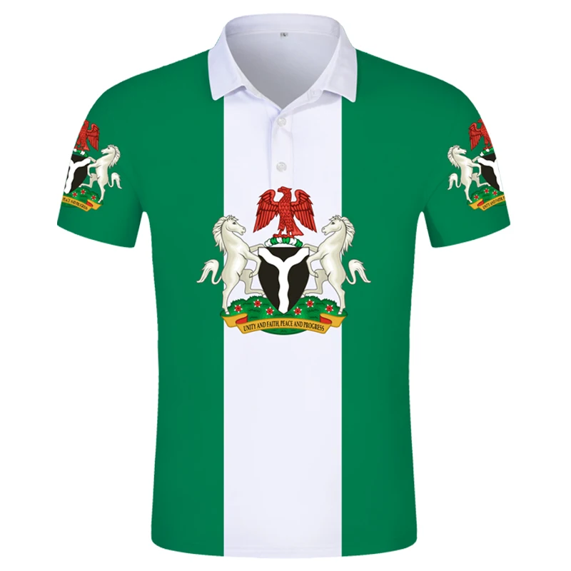 Nigeria Polo Shirt Diy Free Custom Made Name Nga Polo Shirt Nation Flag Ng Federal Republic Nigerian College Text Photo Clothes