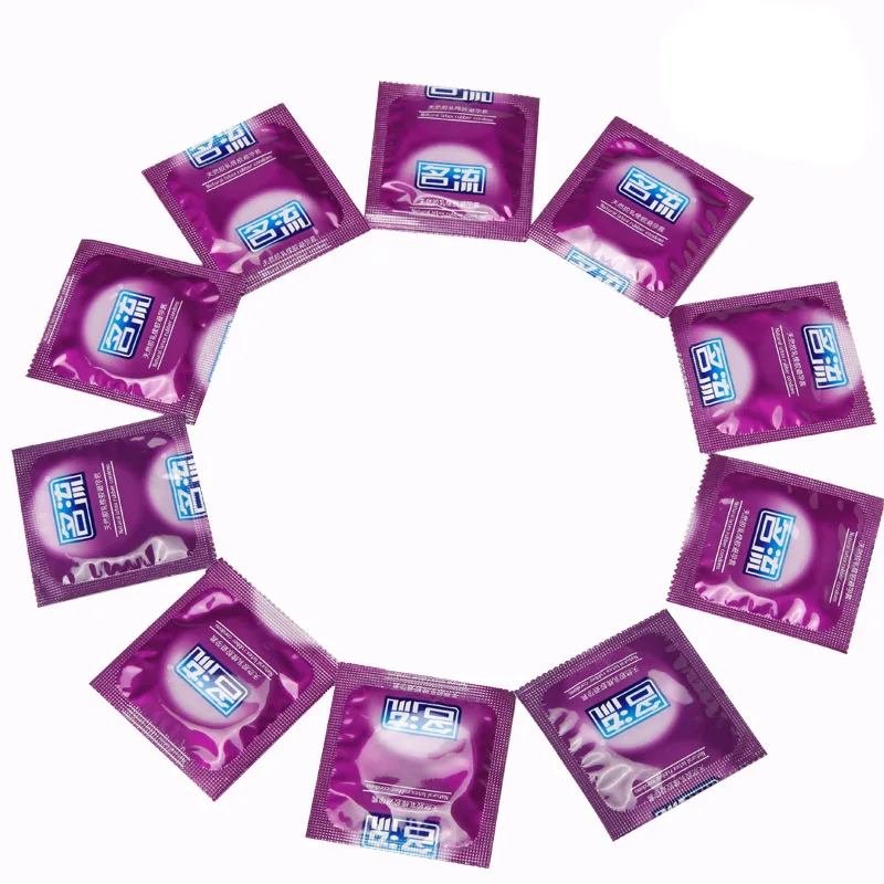 10 Pcs Super Thin Condoms for Men Lubricated Threaded G Spot Natural Rubber Comdoms Sex Toys Products For Men Adult supplies