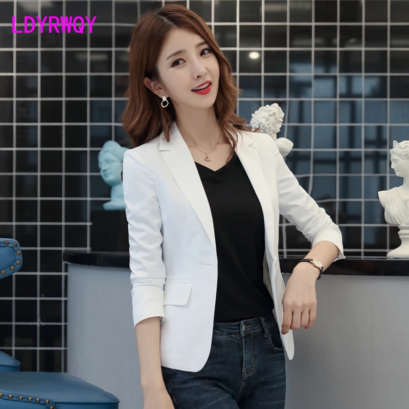 2020 new autumn Korean version of the women\'s self-cultivation of the skinny casual jacket red suit female Regular  Full