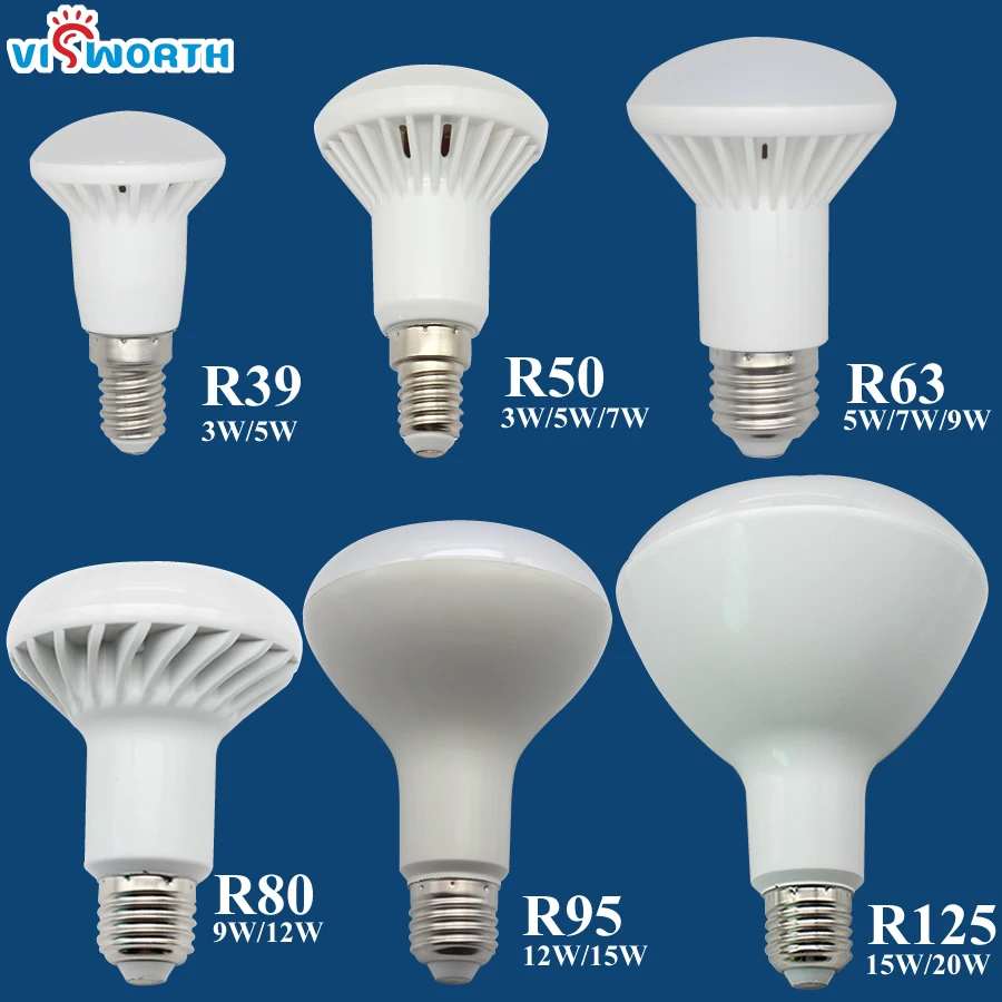 E14 Led R50 LED E27 3W 5W 7W 9W 12W 15W 20W AC 110V 220V 240V Ấm Lạnh Trắng Bóng Đèn Cho Gia Đình