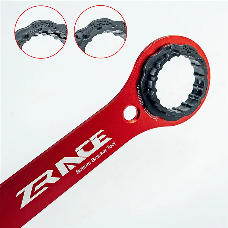 ZRACE 4 in 1 Bottom Bracket Wrench Tool And 12s Chainrings Mounting Tool, For SRAM DUB, SHIMANO BSA / FC-25 / FC-24 Bike Tools