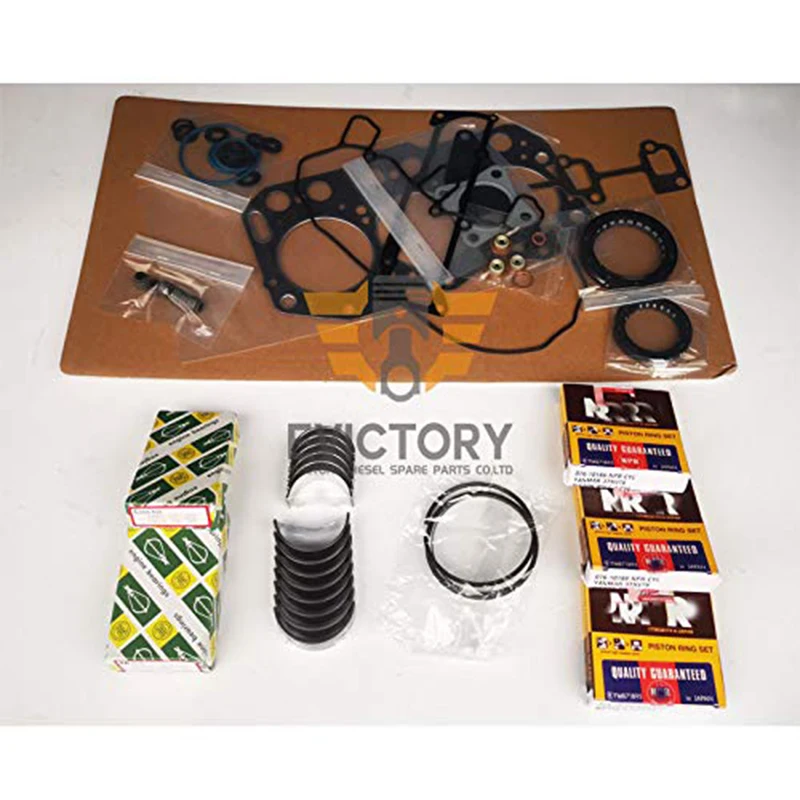 For HITACHI ISUZU 3KR2 3KR1 rebuild connecting rod + piston ring + gasket + bearing set