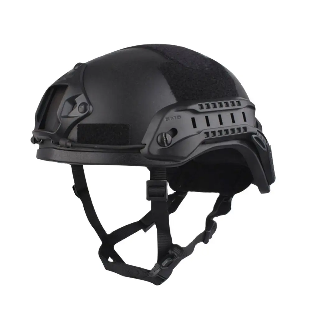 Emersongear Tactical ACH MICH 2001 Hunting Helmet Middle Covered ABS TC 2001 Helmet Advanced W NVG Shroud & Side Rail Airsoft