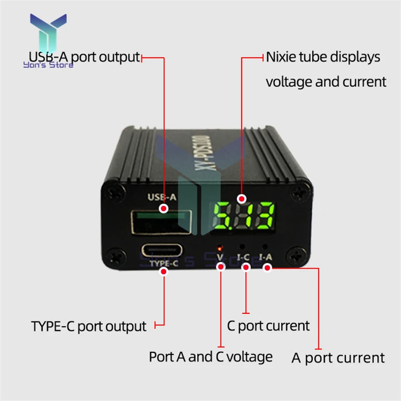 PDS100 QC4.0 QC3.0 PD3.0 100W Step Down modulo caricabatterie rapido per telefono cellulare tipo-c DC12-28V per Huawei SCP/FCP Apple PD Qualcomm