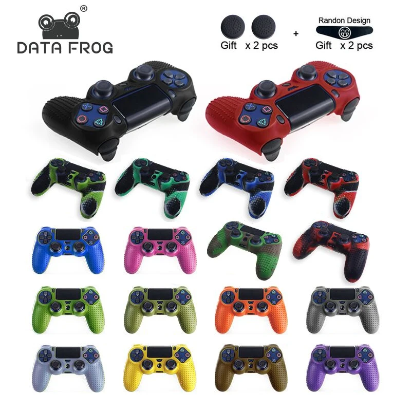 

Data Frog Anti-Slip Silicone Case Protective Case For Sony Playstation 4 Rubber Gel Skin Case For PS4 Slim Pro Gamepad