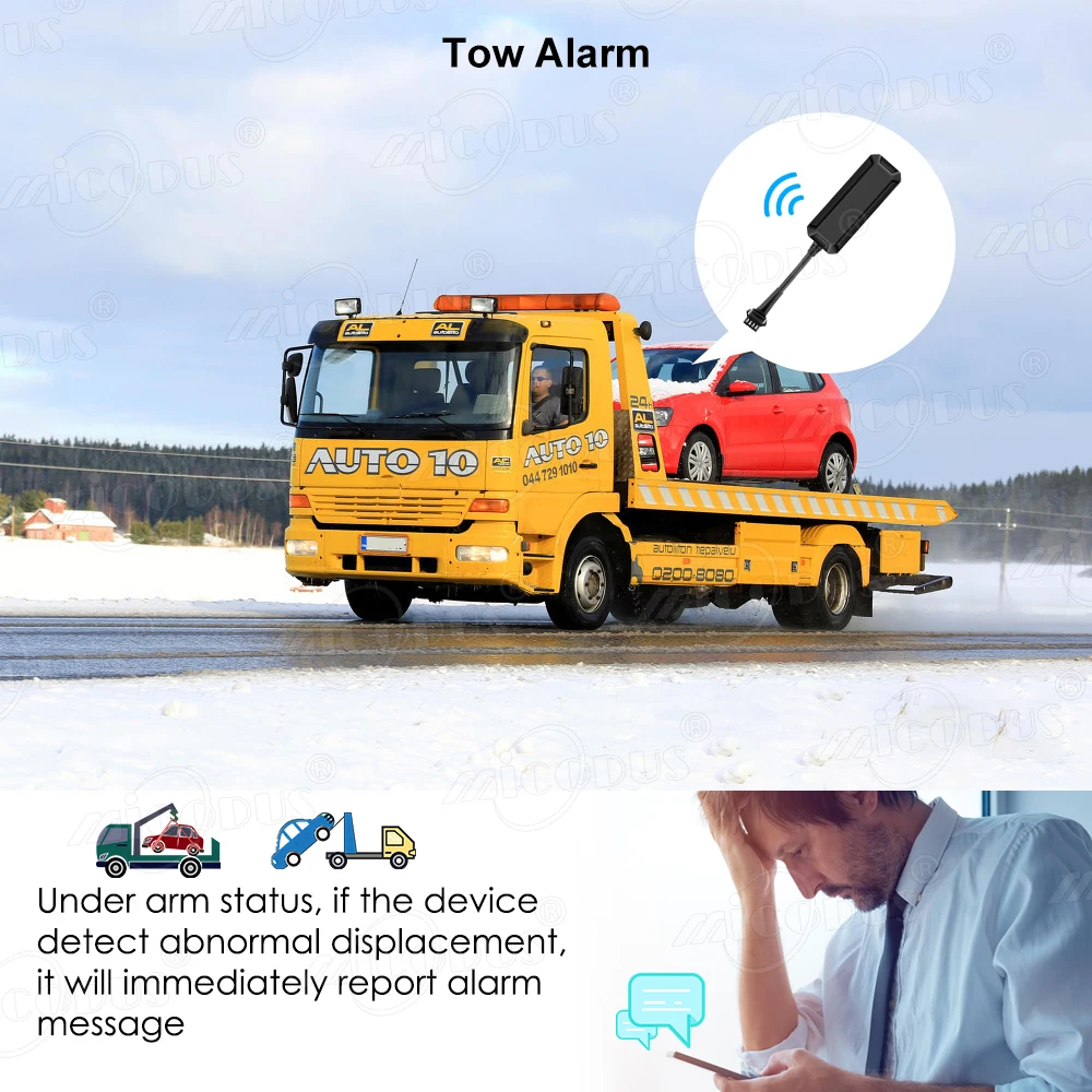 Mini Auto Gps Tracker Voertuig Gps Locator Micodus Gratis App MV710 Snijd Brandstof Acc Alarm Real Time Tracking Geo hek Tow Alarm