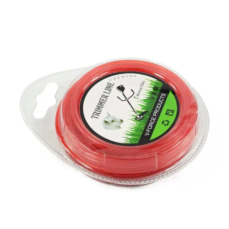 2.4mm×15m Grass Cut Strimmer Line Round Nylon Cord Wire String For Grass Trimmer