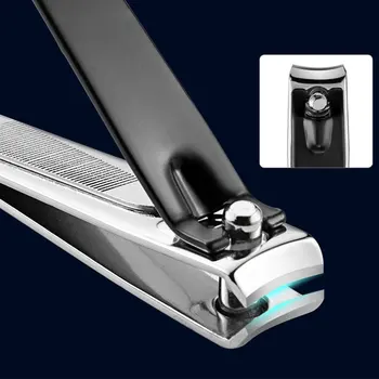 Siyah tırnak makası sıçrama geçirmez büyük tırnak makası dosya Metal ölü cilt makası tırnak araçları profesyonel paslanmaz çelik