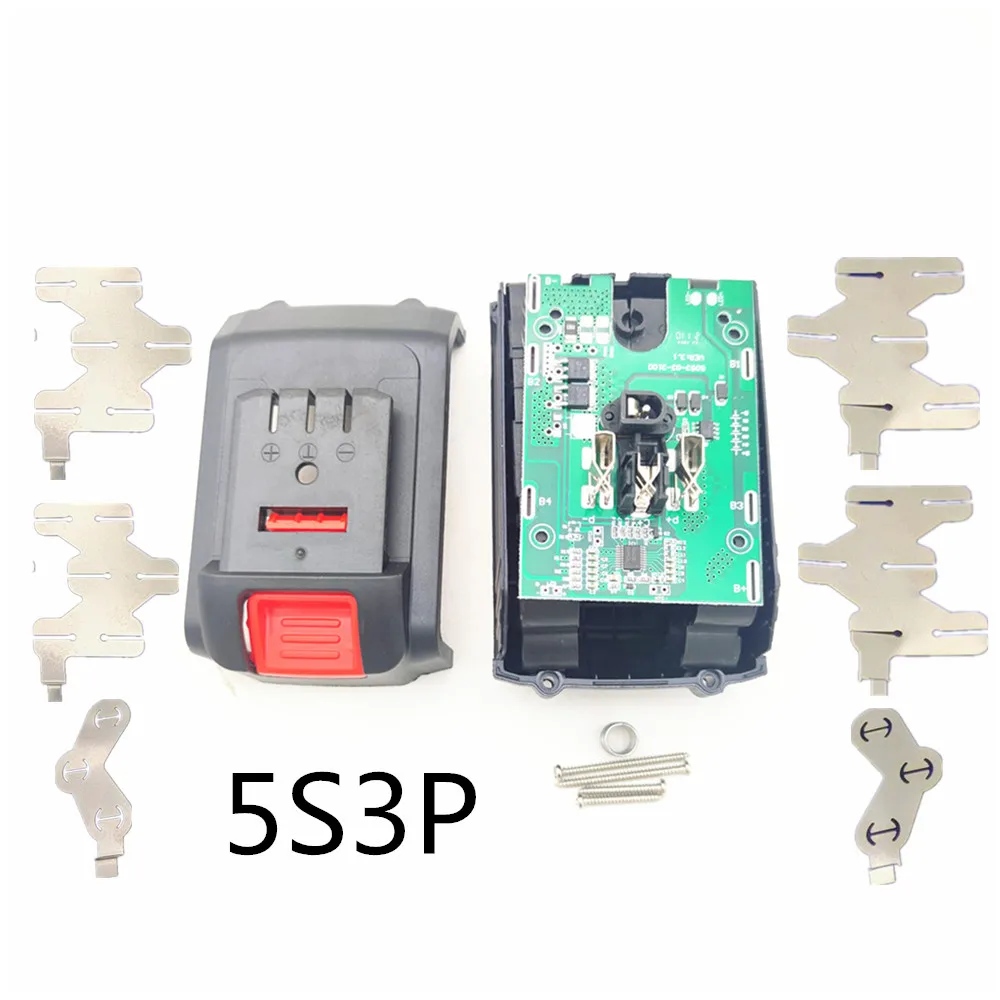 5s3p18650 Holder Storage Box 21v 18v Mini Screwdriver Lithium Battery Case for Drill Cordless with BMS Rechargable Washing Pump