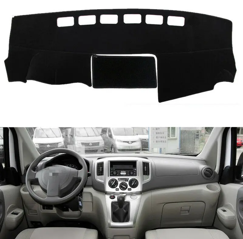 

For Nissan NV200 2010-2016 Black Front Dashboard Cover Carpet Car Dash Board Heat Proof Mat Auto Anti-Sun Shield Pad Shade Strip