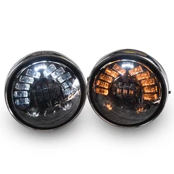 7.8 Inch Retrofit Super Bright Retro Motorcycle LED Round Headlight High Beam Low Beam Turning Light