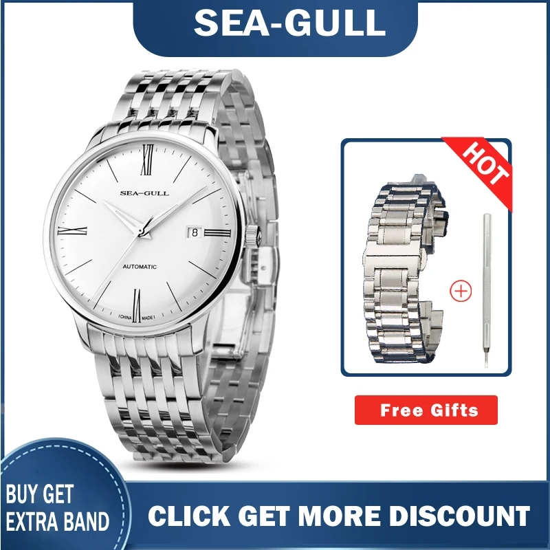 Seagull watch men 816.519 Movement St2130 Sapphire Date Display Automatic Men Watch Business