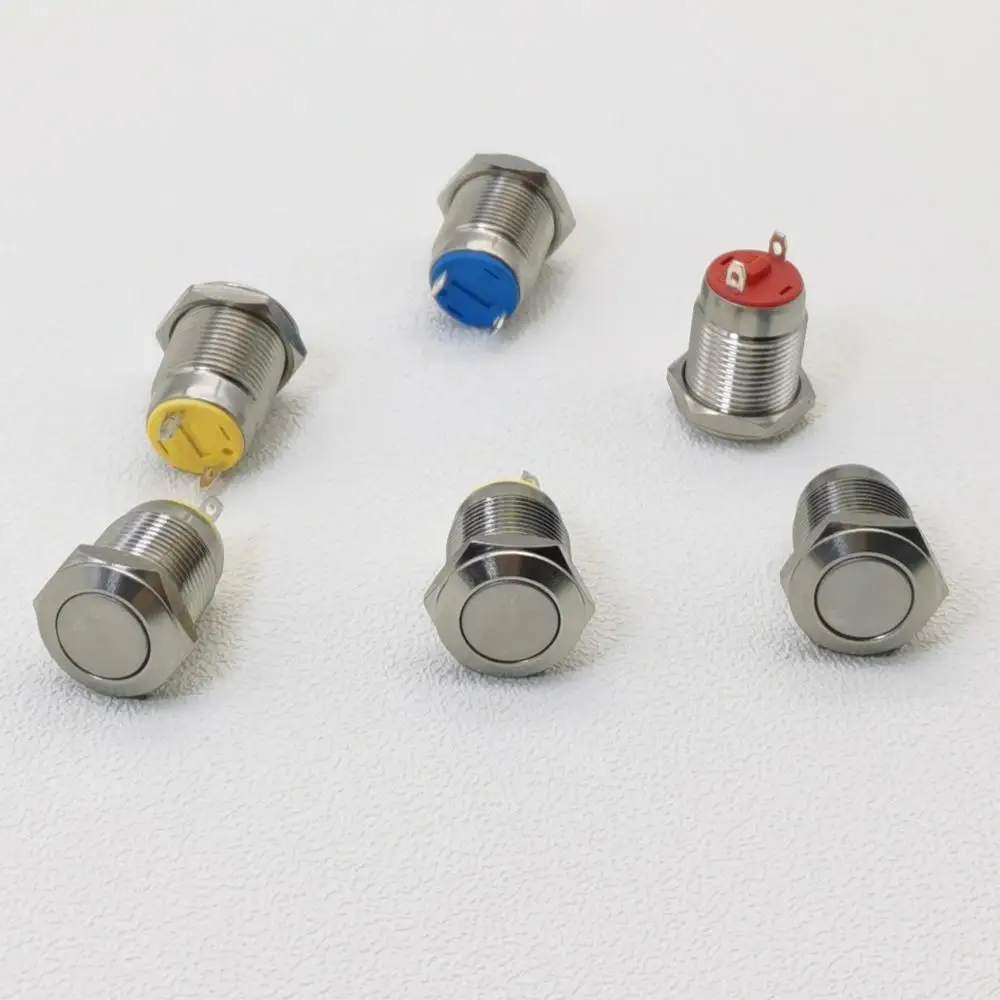 12mm metal push button waterproof with UL Certification momentary small push button switch