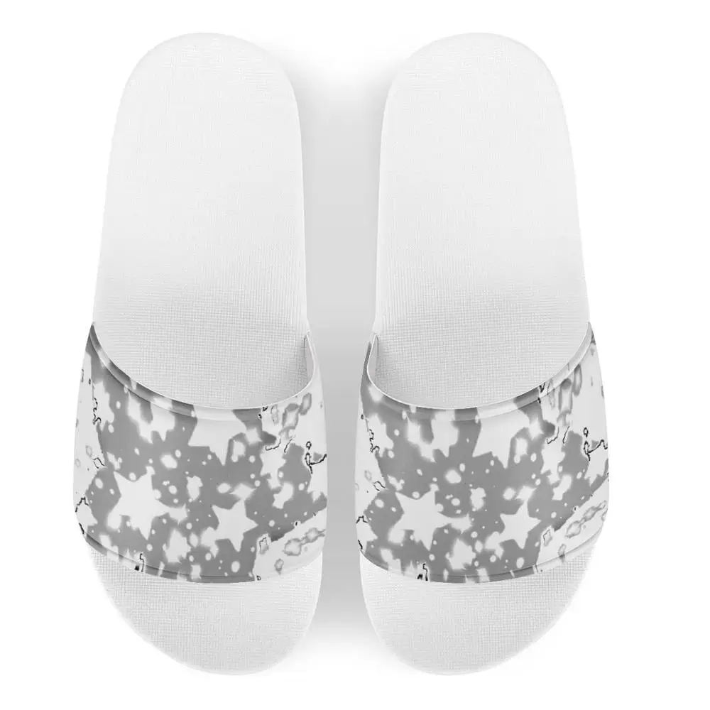 Men Custom Pattern Slippers stars Print Summer Fashion Slide Sandals Outdoor Non-slip Beach Shoes Platform Flip Flops