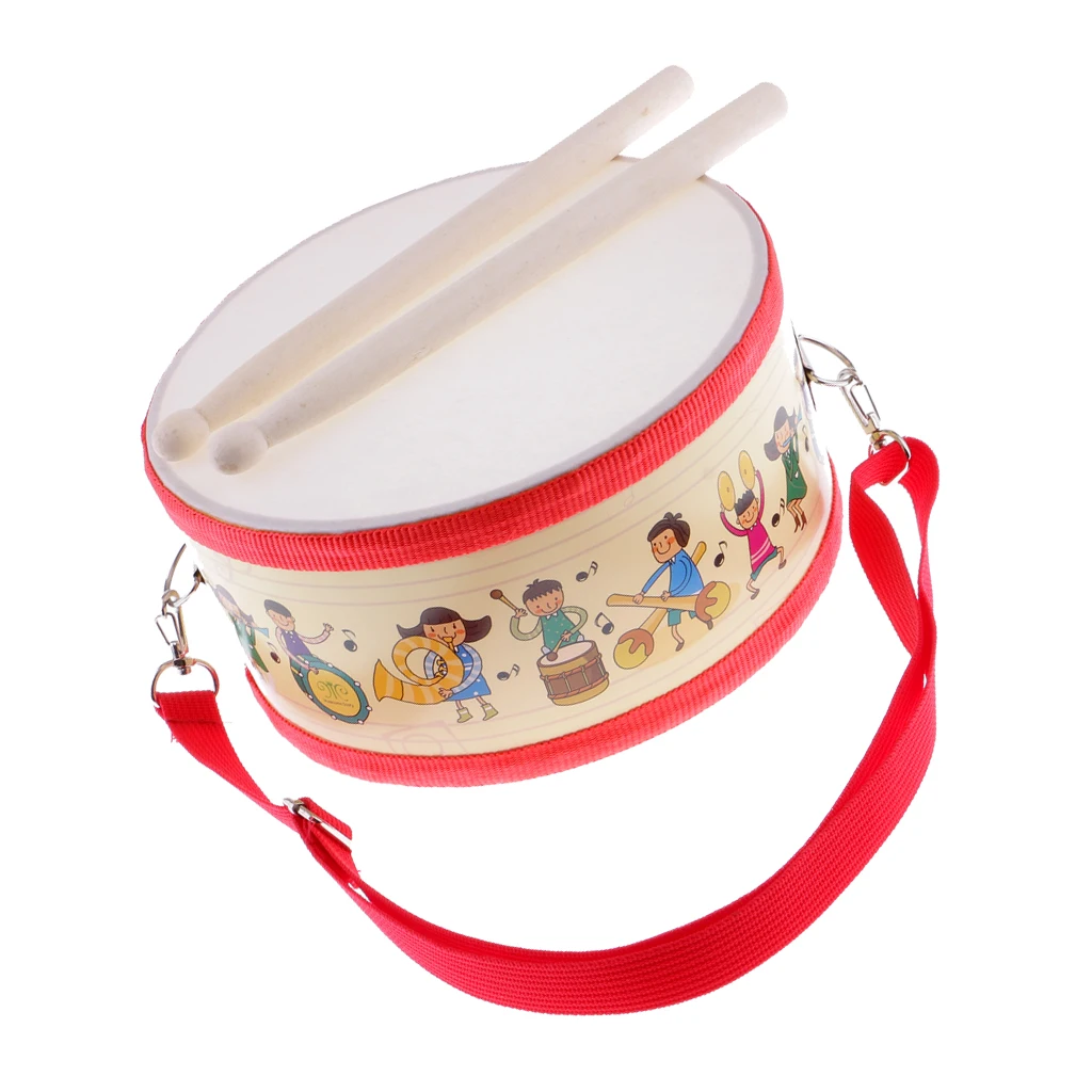 Juego de percusión de mano de tambor Snare de poliéster para niños de 1 a 10 años, instrumento Musical, juguetes educativos