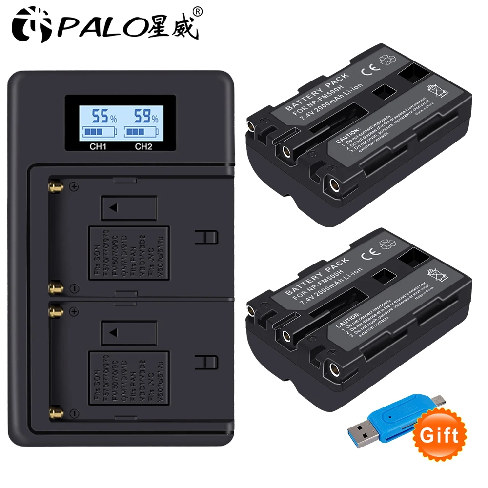 PALO NP-FM500H NP FM500H Battery for Sony Alpha A58 DSLR-A350A300/A350/A450/A500/A550/A560/A580/A700/A99/A850 SLT-A57