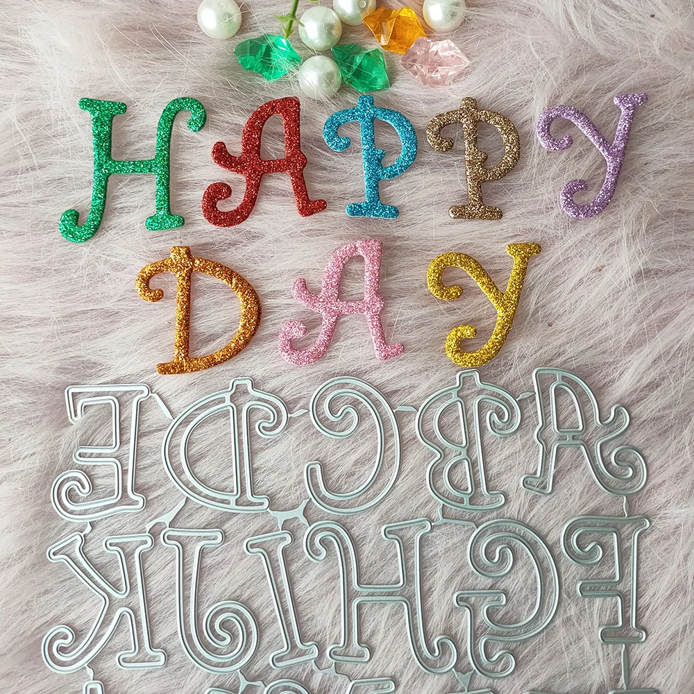 

New Large Alphabet metal cutting die mould scrapbook decoration embossed photo album decoration card making DIY handicrafts