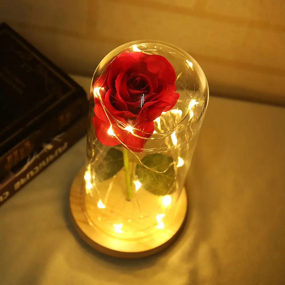 

Eternal Rose Led Night Lamp Bedroom Lamp red pink gold rose for Valentine's Day Wedding Party Mother's Day Gift