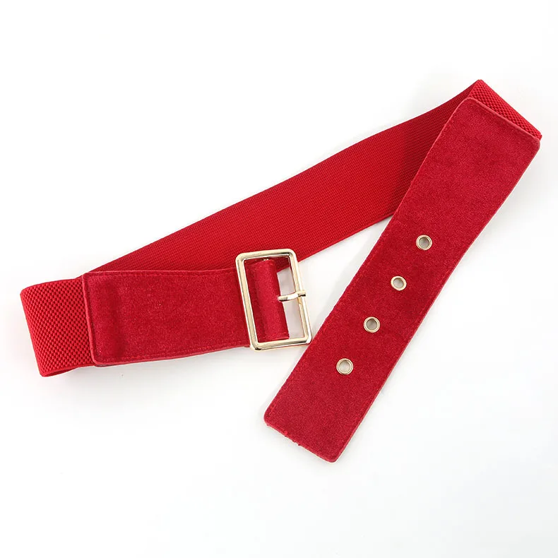 Suede Belts Women\'s Autumn Winter Coat Belts Strong Color Wild Style Waist Band Pin Buckle Wrapped Flannel Vintage Belts