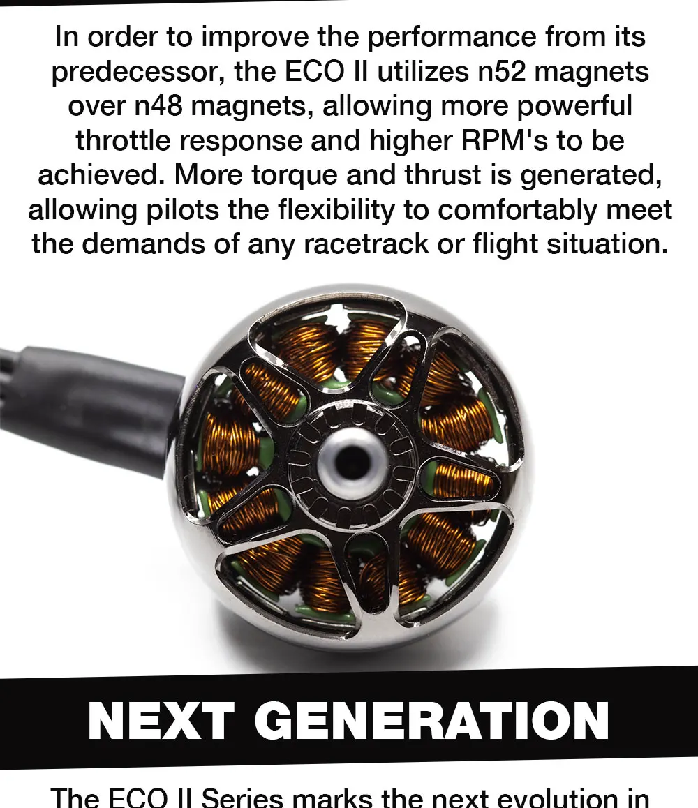 4 Stück EMAX ECO II 2807 6S 1300KV 5S 1500KV 4S 1700KV Bürstenloser Motor – Detail 7