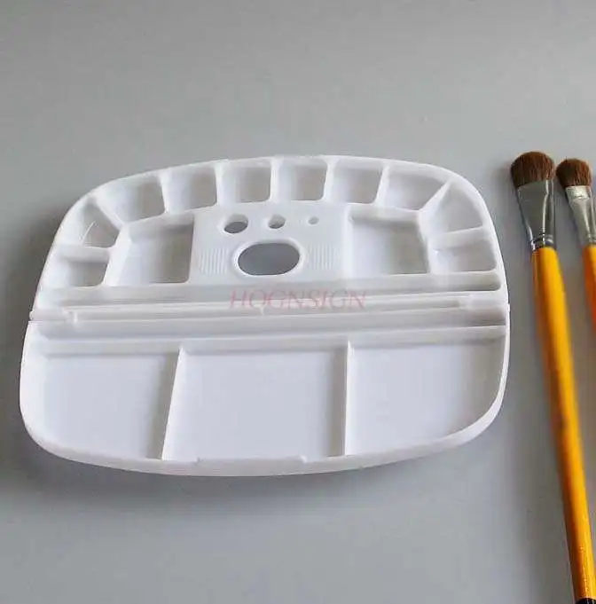 painting gouache box Clamshell Oval Palette Eco-friendly Plastic Watercolor Chinese Painting Gouache Pigment