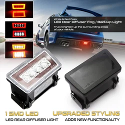 F1 Style LED Dark Smoked Brake Tail Light Lamp For 2011-2021 Subaru Impreza WRX STi XV LED Rear Fog, Tail/Brake 12V Red
