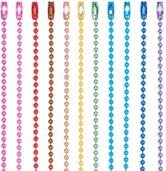 20/40/60pcs 12CM length Colorful 2.4mm Ball Bead Chains Fits KeyRing/Key Chain/Dolls/Label Hand Tag Connector DIY Jewelry Making