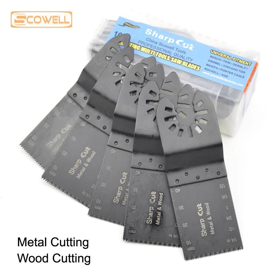 Arbor HSS hojas de sierra oscilantes universales, sin bloqueo starlock para máquinas herramientas múltiples, corte de clavos de Metal suave