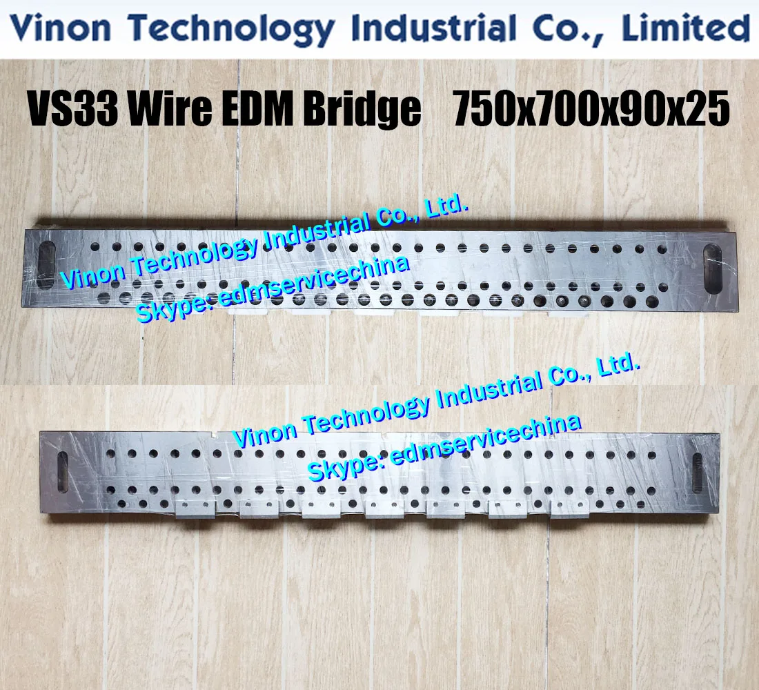 VS33 Wire EDM Bridge L=750x700x90x25+5Lmm, High Precision Wire-cut Beam 750mm Long (Stainless Steel) used for S odick VL600