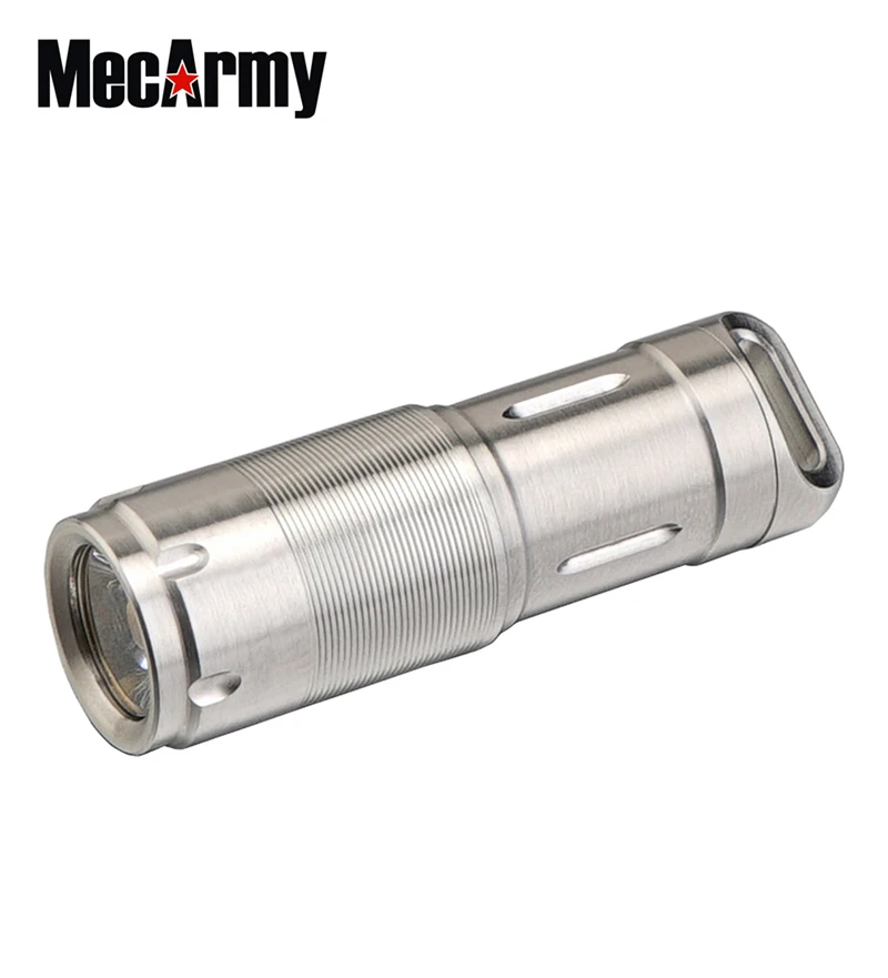 MecArmy X2S Keychain Flashlight CREE XP-G2 LED 130LM Micro USB charging Stainless steel mini torch light built-in 10180 battery