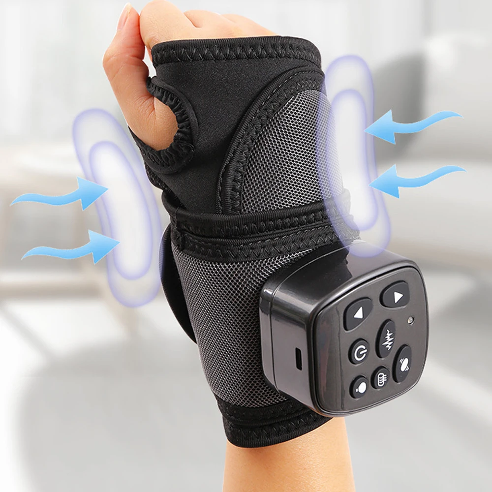 Smart Wrist Massager Hand Compression Air Massager Electric Heating Vibration Brace  And Hand Relief Treatments Device