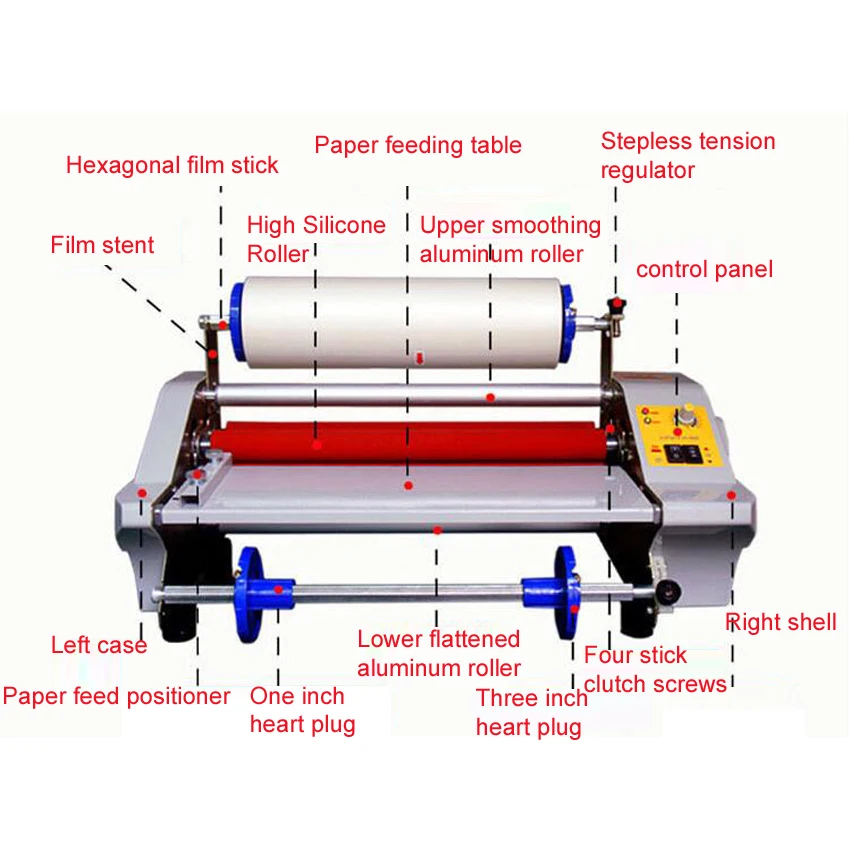 220V Paper Laminating Machine,Four Rollers,Worker Card,Office File Laminator.100% Guranteed Photo Laminator Sealing Width 450MM