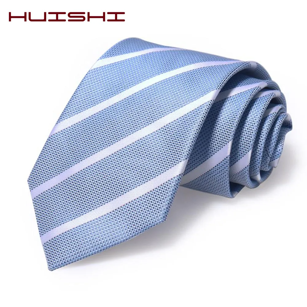 HUISHI Tie For Men Suit Neckwear Classic 8cm Stripe Necktie For Man Luxury Striped Business Neck Tie Suit Cravat Wedding Party