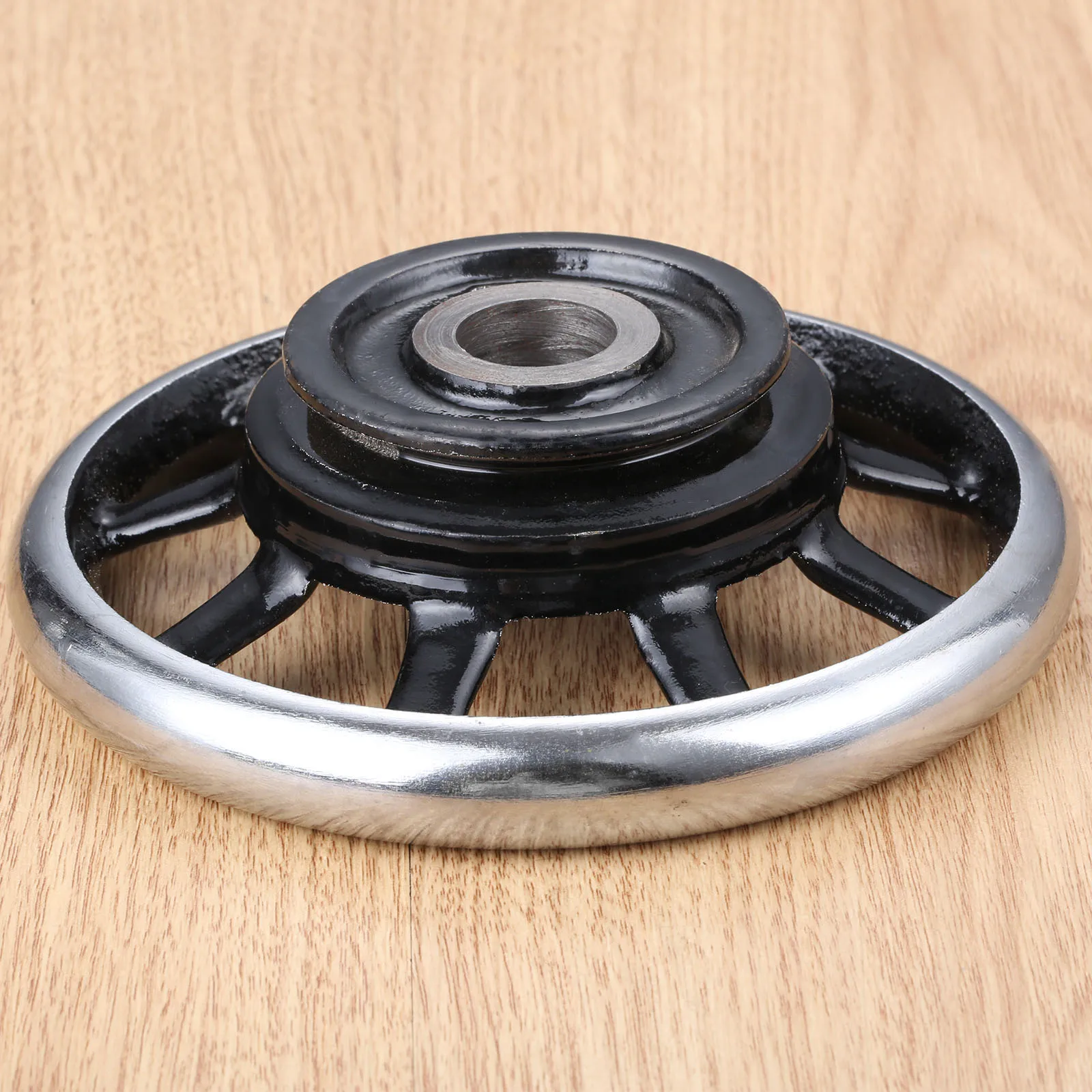 Sewing Machine Hand Wheel Old Fashion Pedal Household Replacement 20mm Shaft Metal Pulley Wheel Spoke Hand Wheel 14cm/5.51in