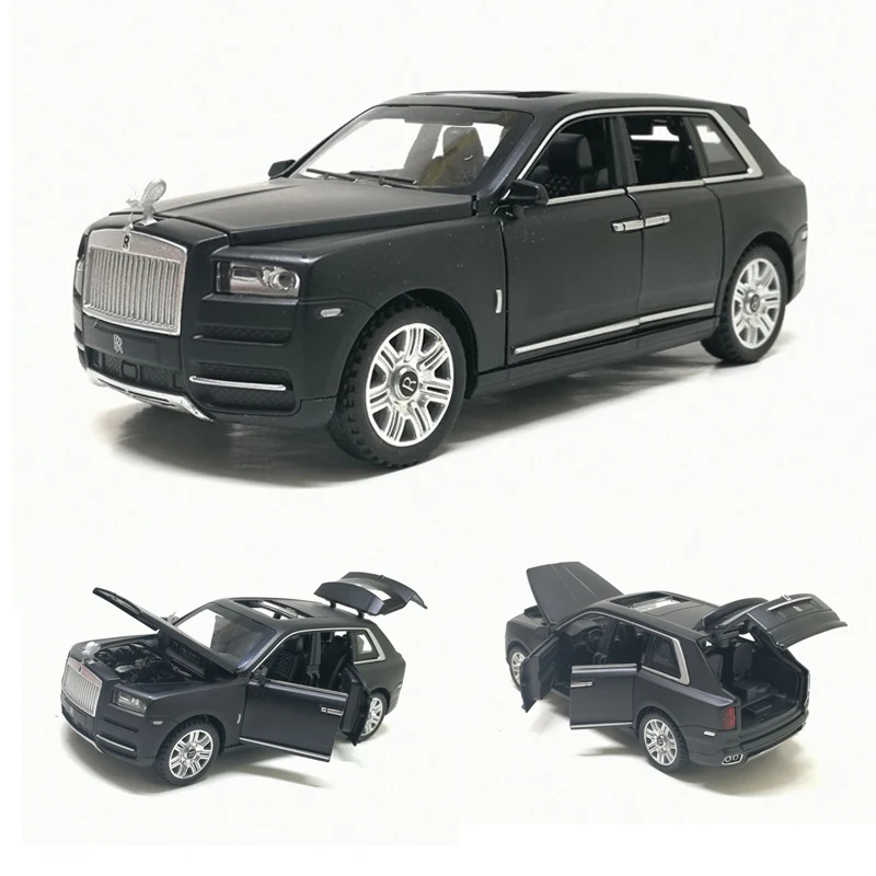 

1:32 Scale for Rolls Royce Cullinan Models of Cars Metal Model Sound and Light Pull Back SUV for Kids 6 Doors Can Be Opened