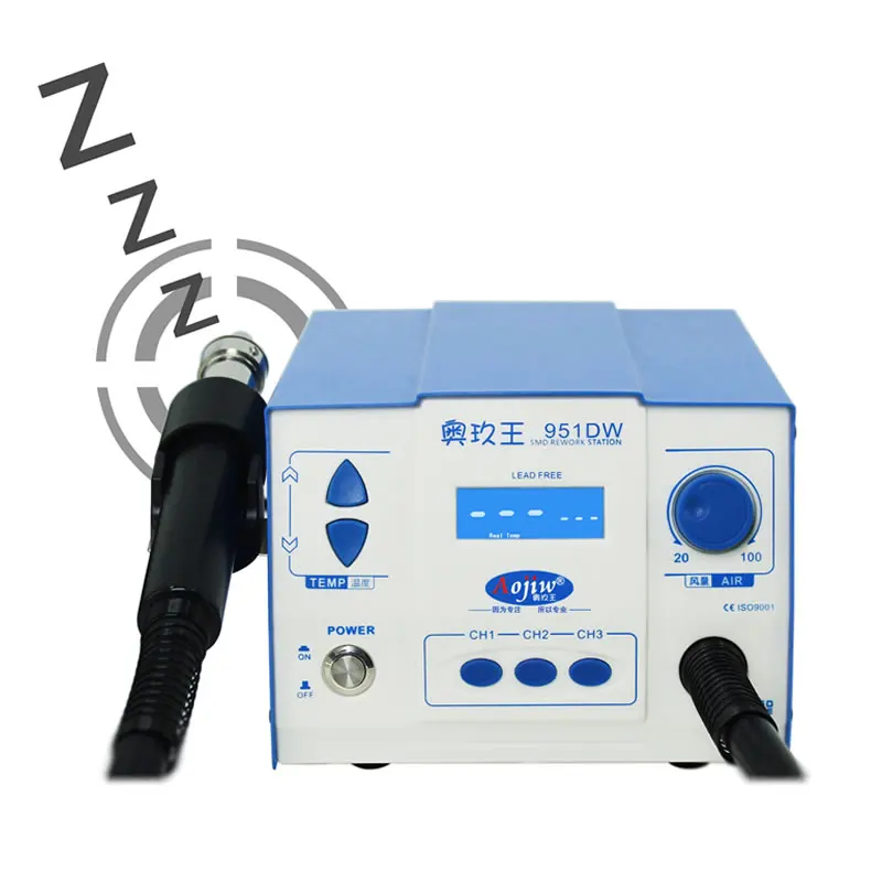 Digital Display Brushless 951DW Hot Air Gun Soldering Station 700W SMD BGA Rework Desoldering Welding Repair Tool Air Nozzles